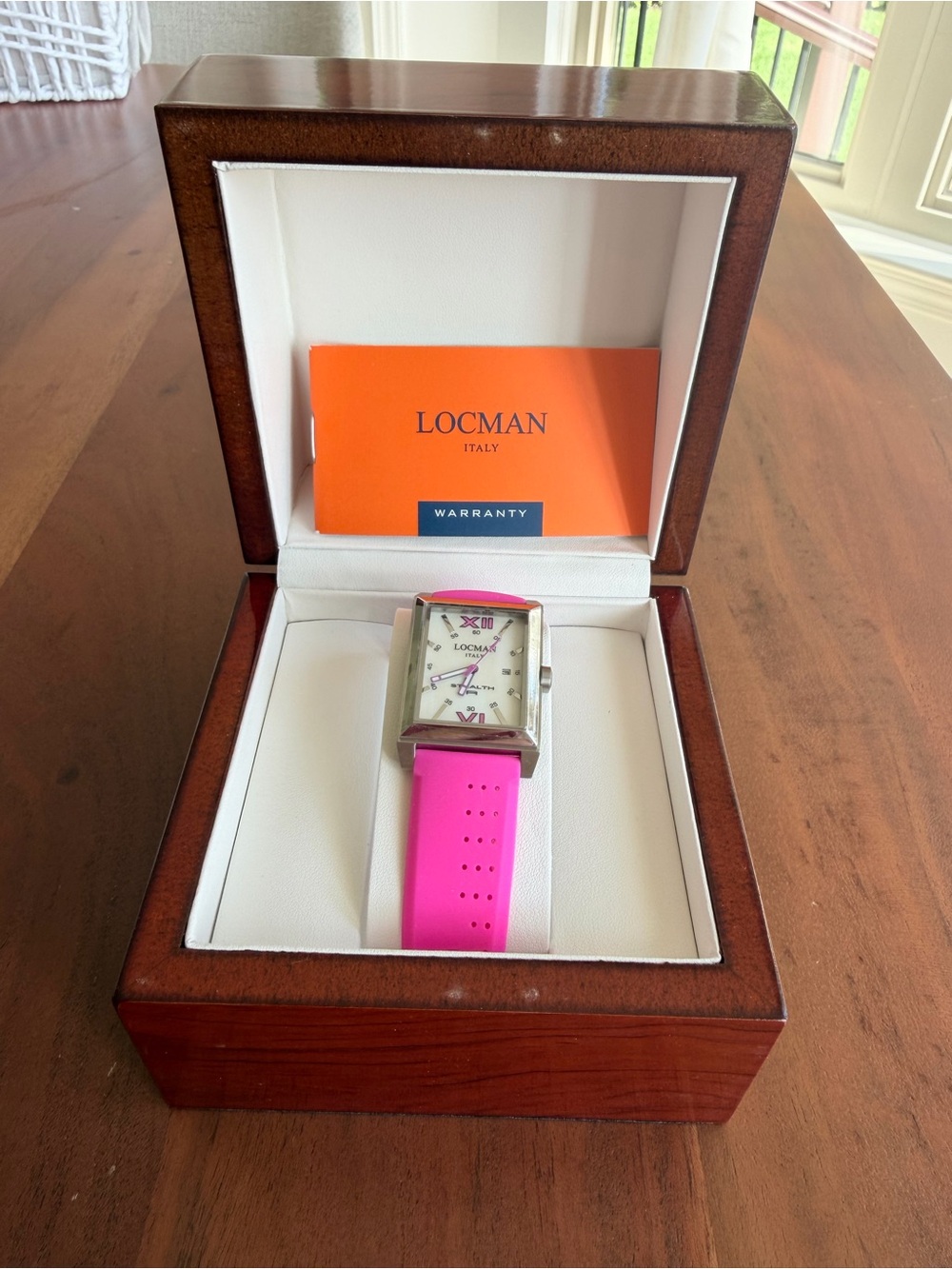💗 NWT Locman Italy Stealth R 44mm Pink Mother-of-Pearl Y2K Statement Watch - Picture 3 of 10
